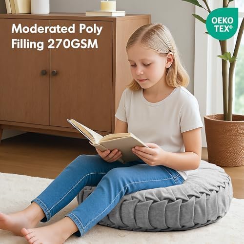 Intelligent Design Floor Pillow, Cushion for Meditation, 24x24 Yellow