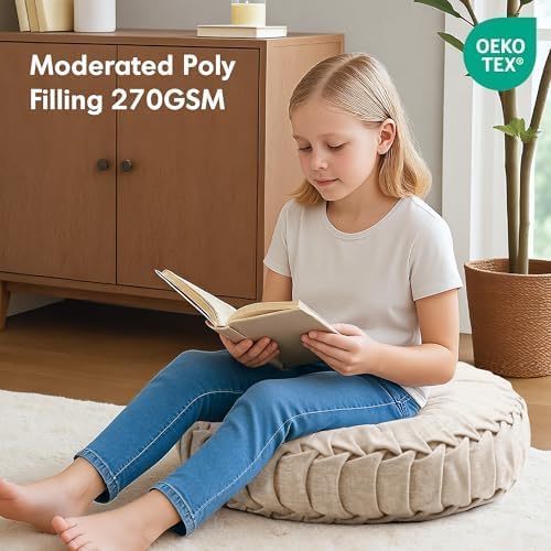 Intelligent Design Floor Pillow, Cushion for Meditation, 24x24 Yellow