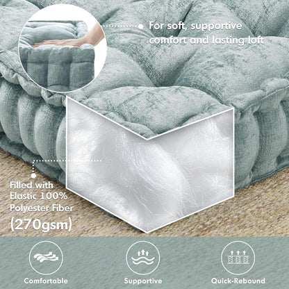 Intelligent Design Floor Pillow, Cushion for Meditation, 24x24 Yellow
