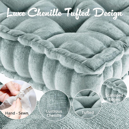 Intelligent Design Floor Pillow, Cushion for Meditation, 24x24 Yellow