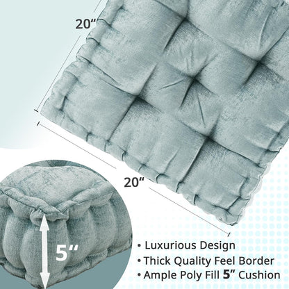 Intelligent Design Floor Pillow, Cushion for Meditation, 24x24 Yellow
