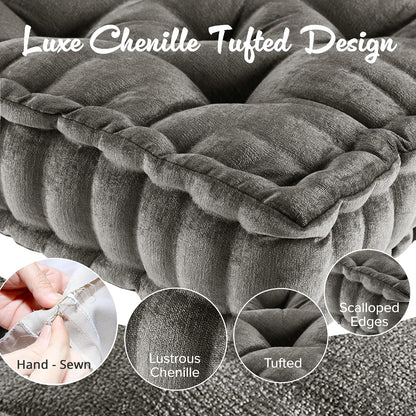 Intelligent Design Floor Pillow, Cushion for Meditation, 24x24 Yellow