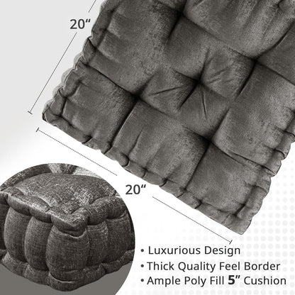 Intelligent Design Floor Pillow, Cushion for Meditation, 24x24 Yellow