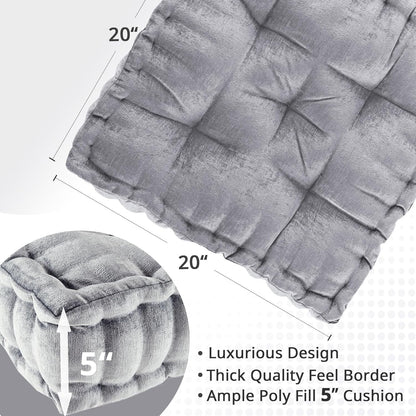 Intelligent Design Floor Pillow, Cushion for Meditation, 24x24 Yellow