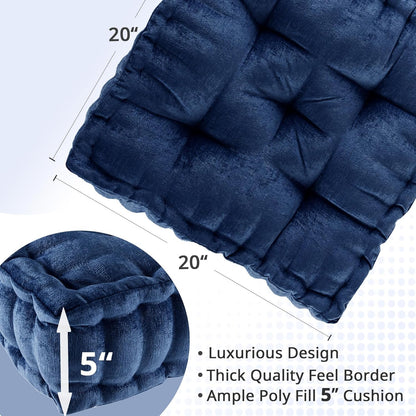 Intelligent Design Floor Pillow, Cushion for Meditation, 24x24 Yellow