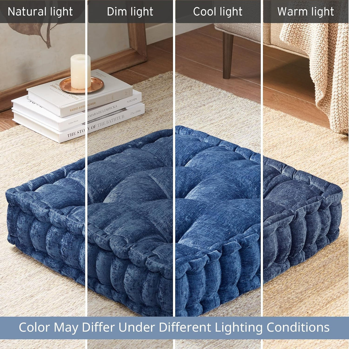 Intelligent Design Floor Pillow, Cushion for Meditation, 24x24 Yellow