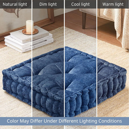 Intelligent Design Floor Pillow, Cushion for Meditation, 24x24 Yellow