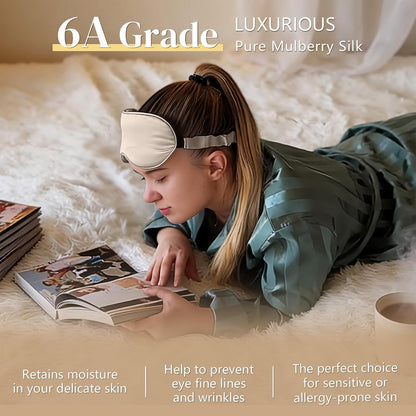 Adjustable 22 Momme 100% Pure Mulberry Silk Sleep Mask