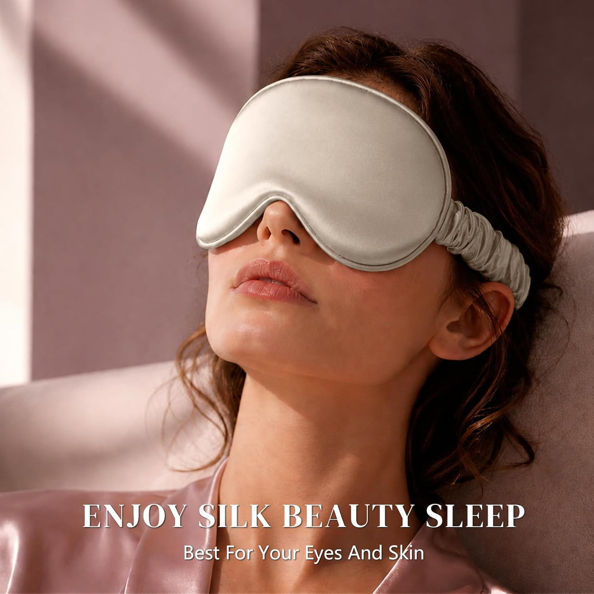 Adjustable 22 Momme 100% Pure Mulberry Silk Sleep Mask