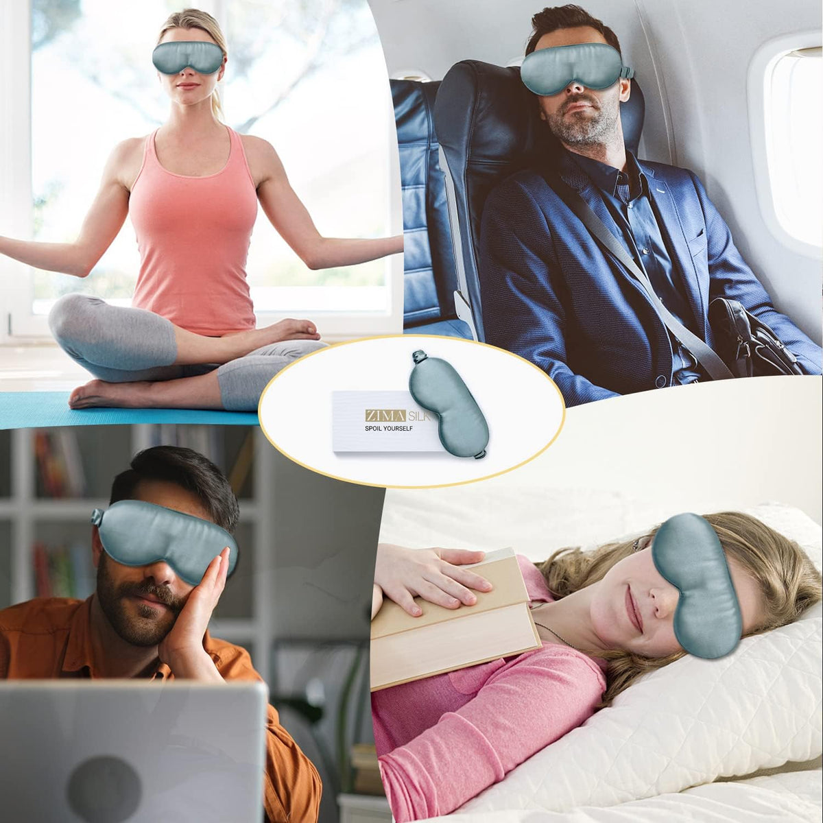 Adjustable 22 Momme 100% Pure Mulberry Silk Sleep Mask