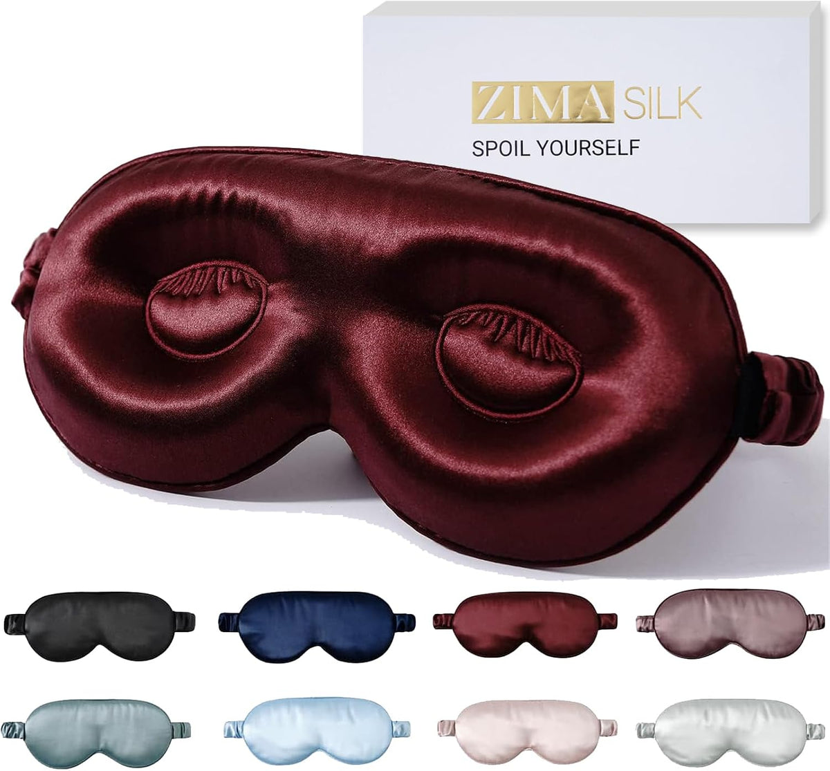 Adjustable 22 Momme 100% Pure Mulberry Silk Sleep Mask