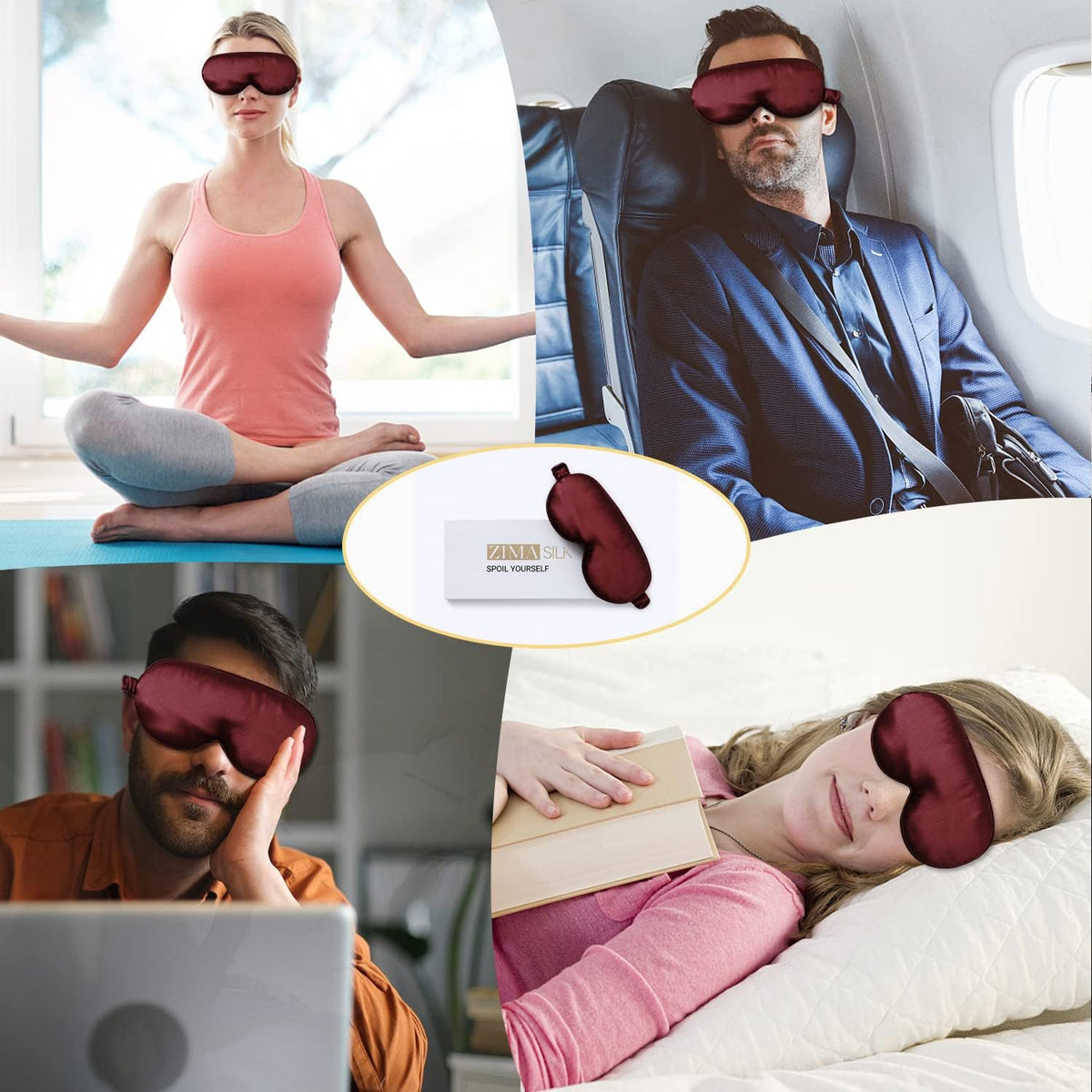 Adjustable 22 Momme 100% Pure Mulberry Silk Sleep Mask