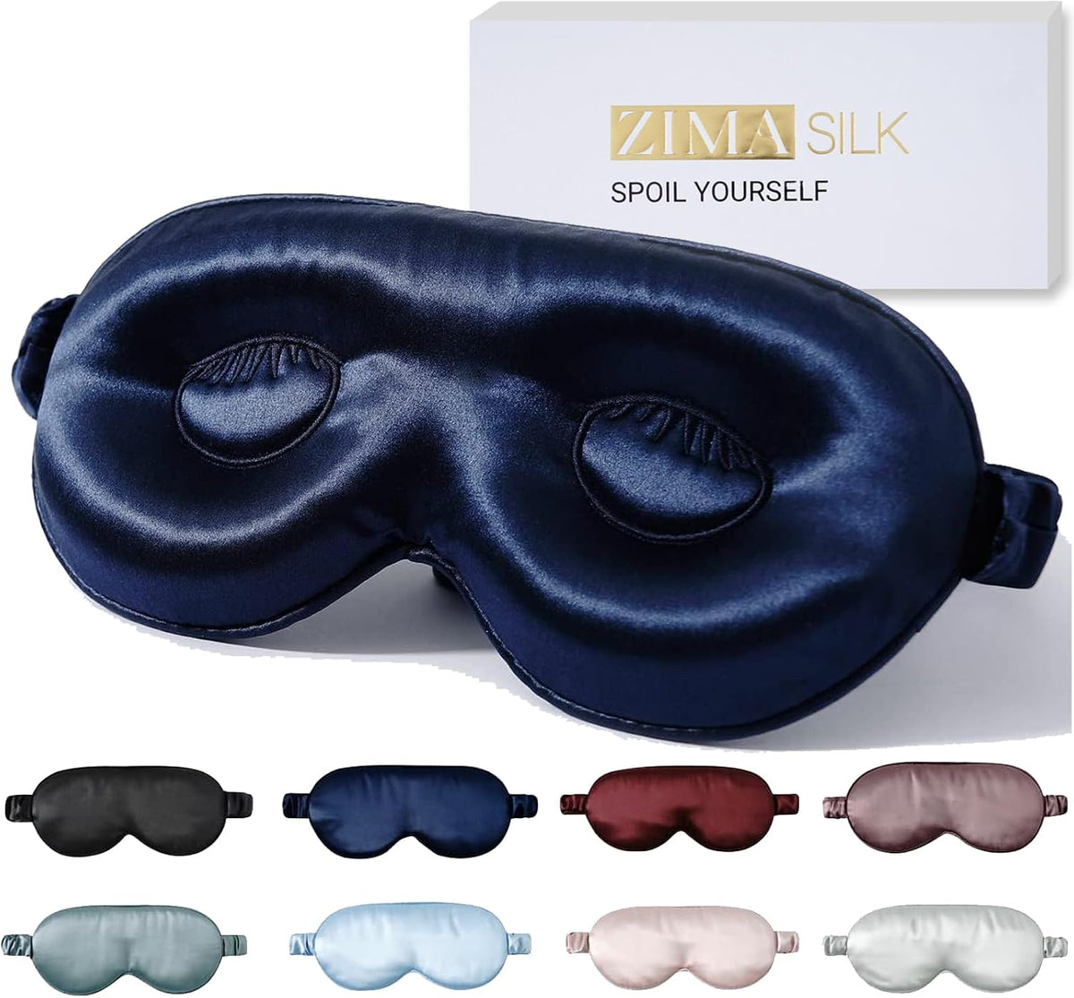 Adjustable 22 Momme 100% Pure Mulberry Silk Sleep Mask
