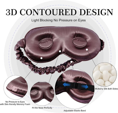 Adjustable 22 Momme 100% Pure Mulberry Silk Sleep Mask