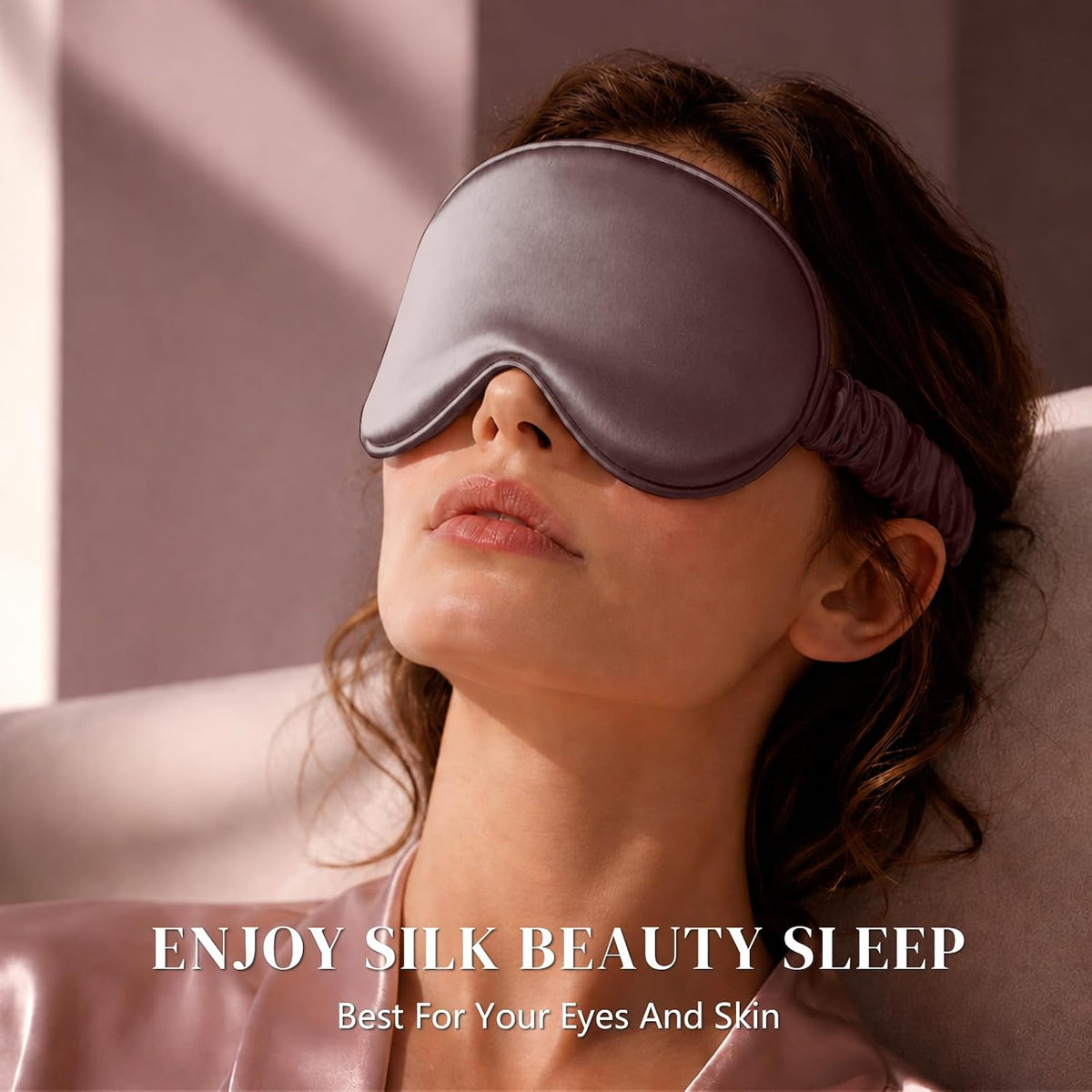 Adjustable 22 Momme 100% Pure Mulberry Silk Sleep Mask