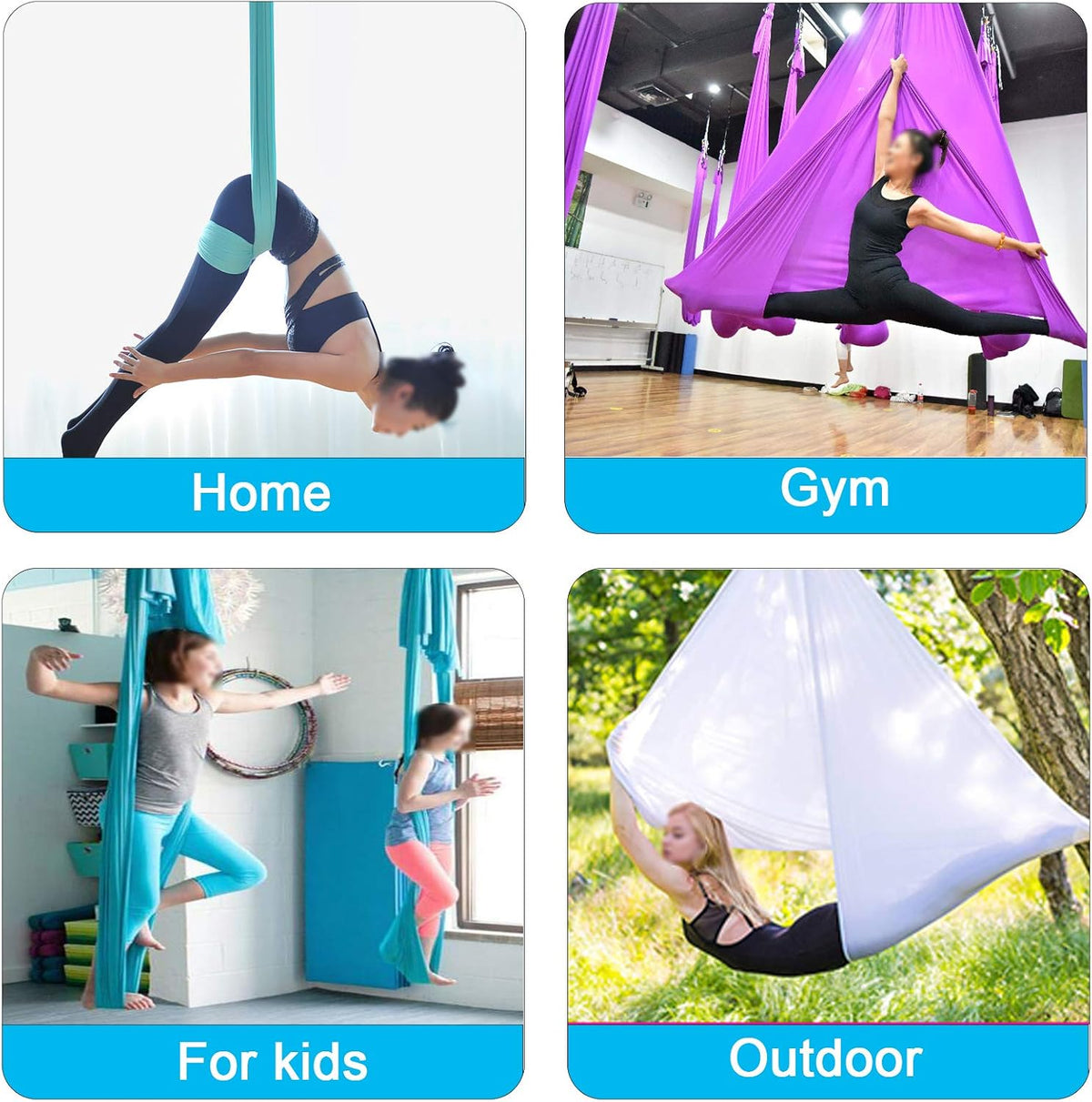 Aerial Hammock, 16.4ft 9.2ft Swing Set for Anti-Gravity Yoga, Dance & Acrobatics