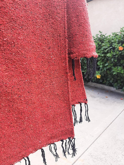 Open Road Goods Bulk Handmade Solid Color Yoga Blankets - Thick Mexican Blankets or Throws - Made for Yoga! (12 Pack, Black)