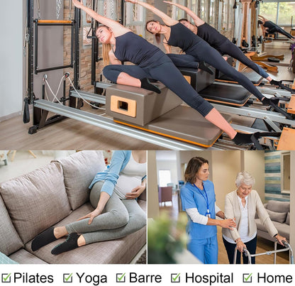 Pilates Socks for Women, Cushioned Grip Yoga Socks, Barre Socks