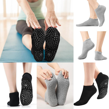 Pilates Socks for Women, Cushioned Grip Yoga Socks, Barre Socks