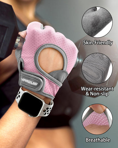 Workout Gloves for Women and Men, Breathable & Padded Gym Gloves