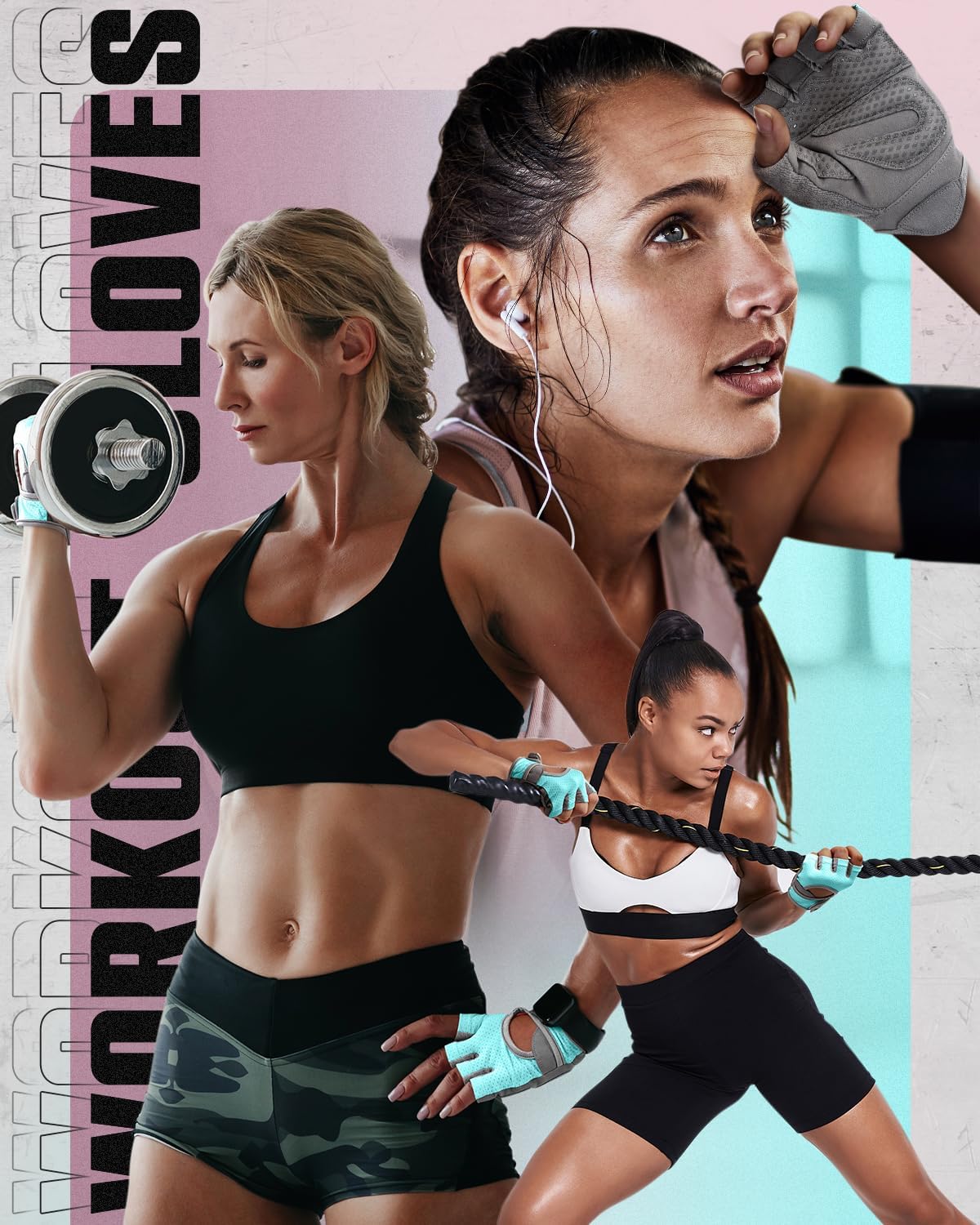Workout Gloves for Women and Men, Breathable & Padded Gym Gloves