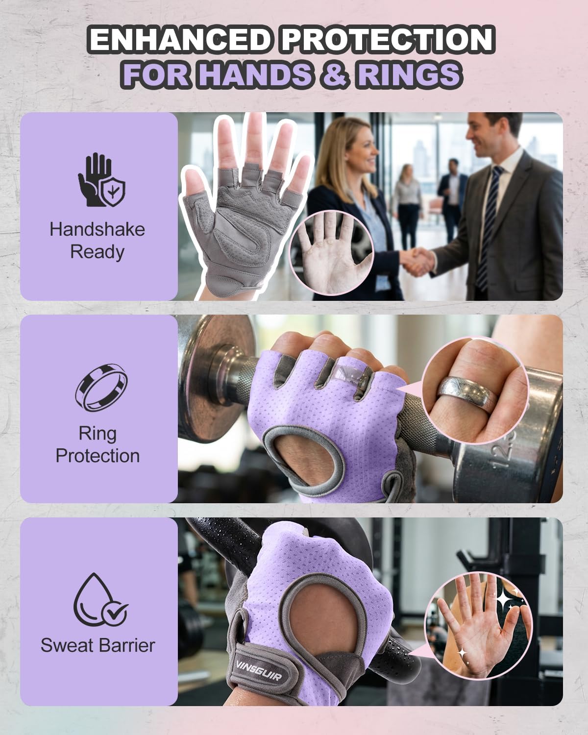 Workout Gloves for Women and Men, Breathable & Padded Gym Gloves