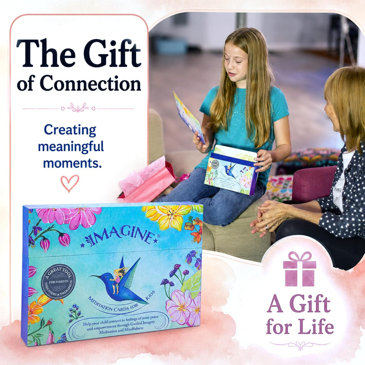 Imagine Mindfulness Cards for Kids – Award-Winning XL Meditation Cards