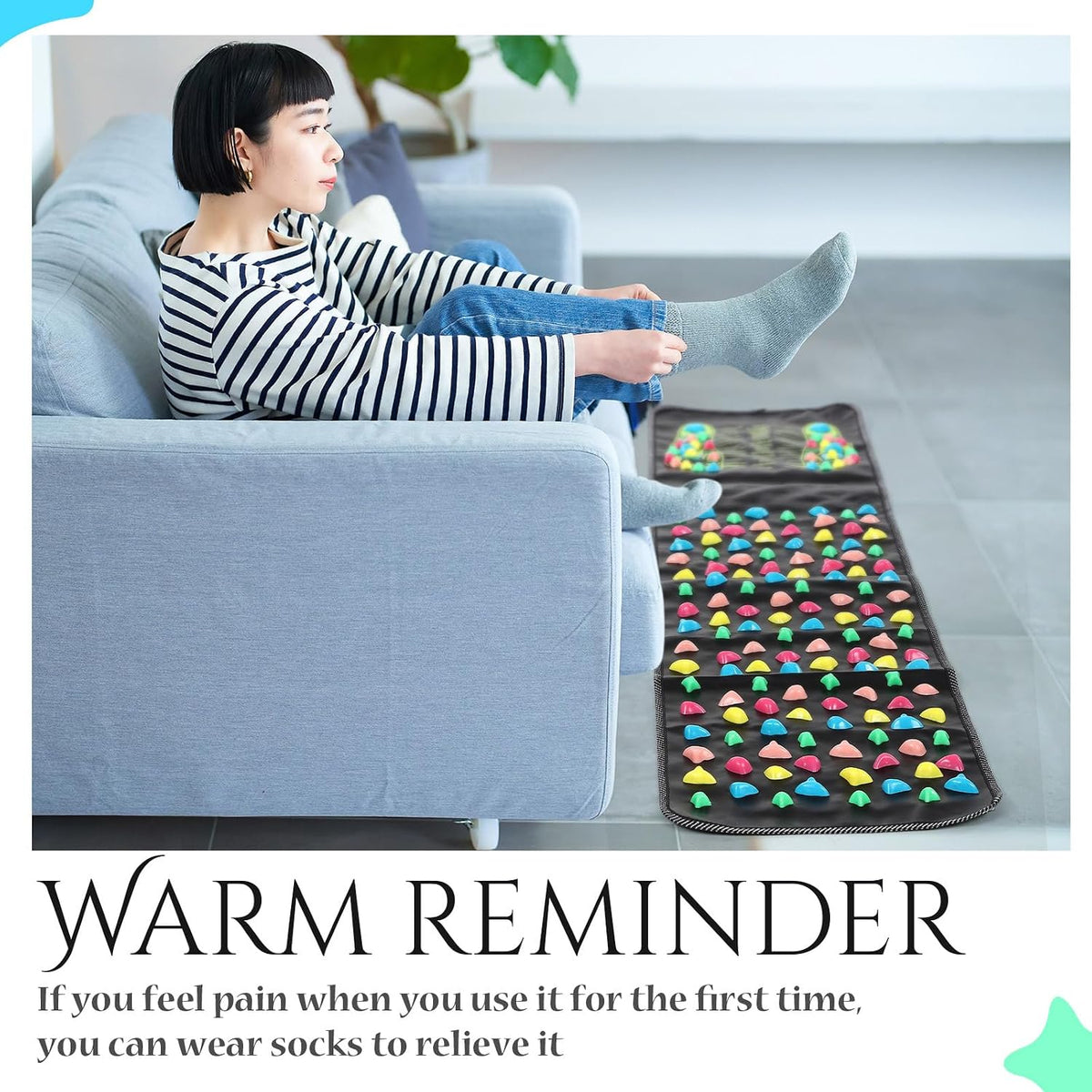 Foot Acupressure Mat Walk Stone Road,55.12 X 13.78 Inches