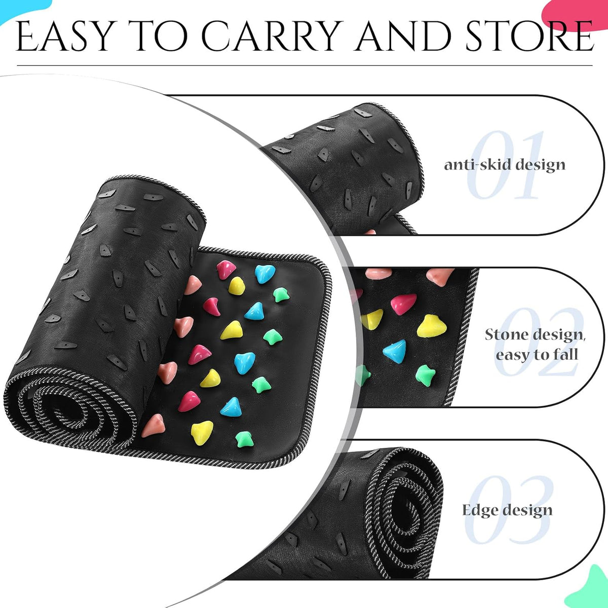 Foot Acupressure Mat Walk Stone Road,55.12 X 13.78 Inches