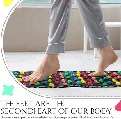 Foot Acupressure Mat Walk Stone Road,55.12 X 13.78 Inches