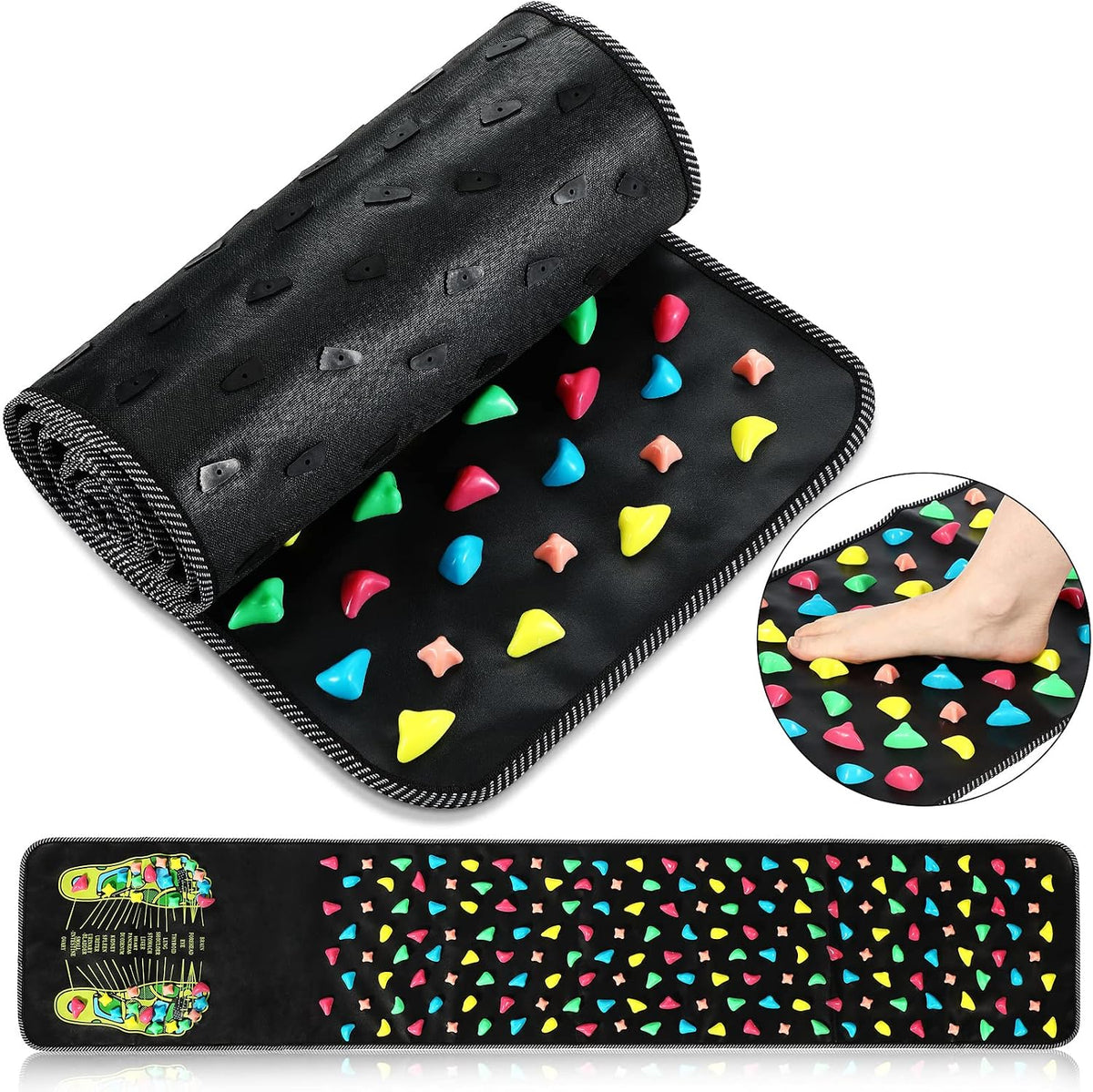 Foot Acupressure Mat Walk Stone Road,55.12 X 13.78 Inches