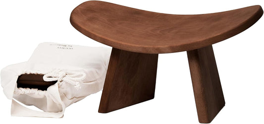 Meditation Bench IKUKO, Travel Yoga Stool, Walnut, Standard