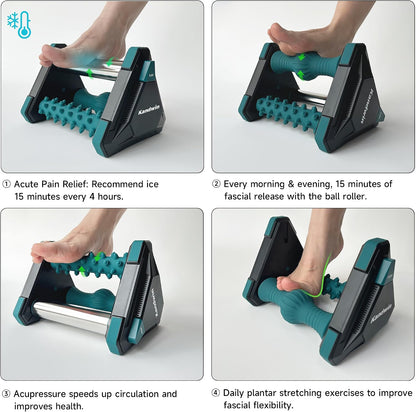 Icing Plantar Fasciitis Relief Foot Roller Massager, Green