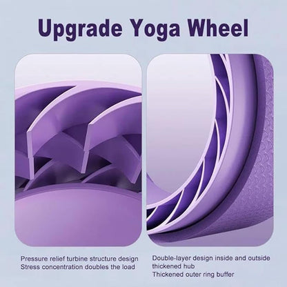 Curve magic wheel：Fit Prop Foam Padded Back Stretcher Wheel with Center Spine Cradle，Yoga Wheel for Improving Yoga Poses, Backbends Balance Stretching PainEssential high-value fitness tool