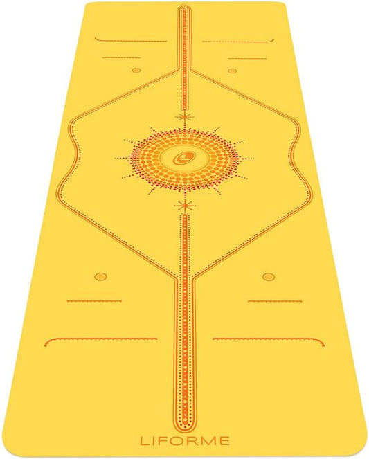 Printed Yoga Mat - Patented Alignment Design, Ultimate Grip