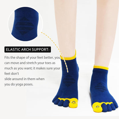 Yoga Toe Socks for Women: Non Slip Grip Socks for Pilates Dance