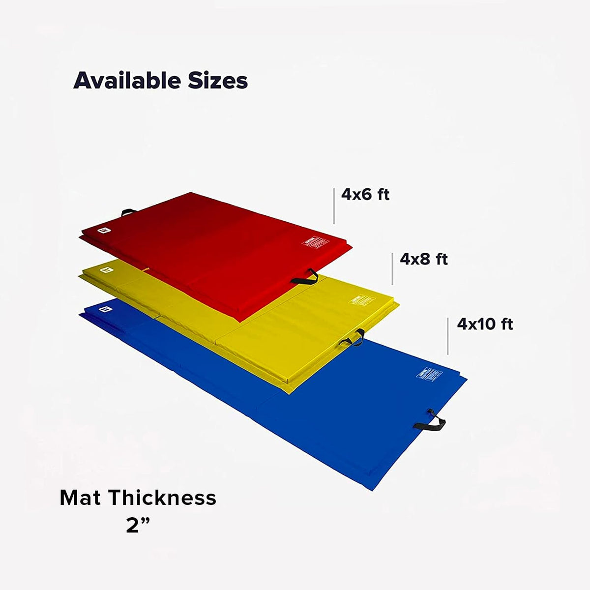 Folding Exercise Mat - 2" Thick X-Large 4x8'
