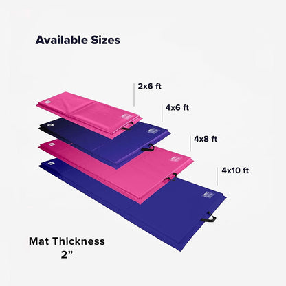 Folding Exercise Mat - 2" Thick X-Large 4x8'