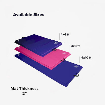 Folding Exercise Mat - 2" Thick X-Large 4x8'