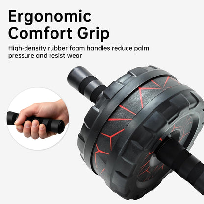 Ab Roller Wheel with Knee Pad, Core Strength Trainer for Home Gym, Abdominal Workout Equipment for Men & Women
