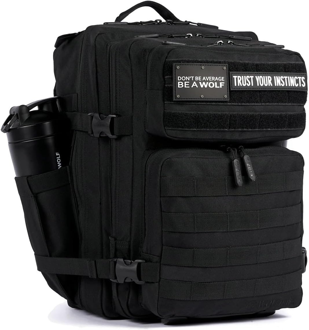 35L Athletic Gym Backpack - Durable 1000D Waterproof Oxford Material with MOLLE Webbing, Laptop Pocket - Colors A