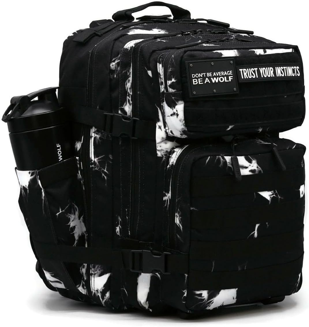 35L Athletic Gym Backpack - Durable 1000D Waterproof Oxford Material with MOLLE Webbing, Laptop Pocket - Colors A