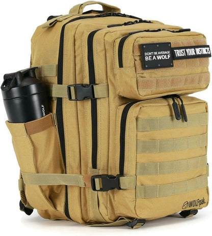 35L Athletic Gym Backpack - Durable 1000D Waterproof Oxford Material with MOLLE Webbing, Laptop Pocket - Colors A