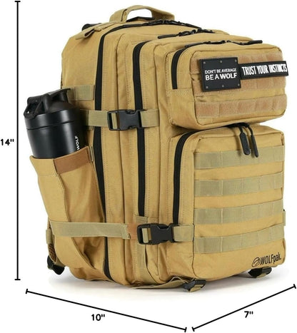 35L Athletic Gym Backpack - Durable 1000D Waterproof Oxford Material with MOLLE Webbing, Laptop Pocket - Colors A