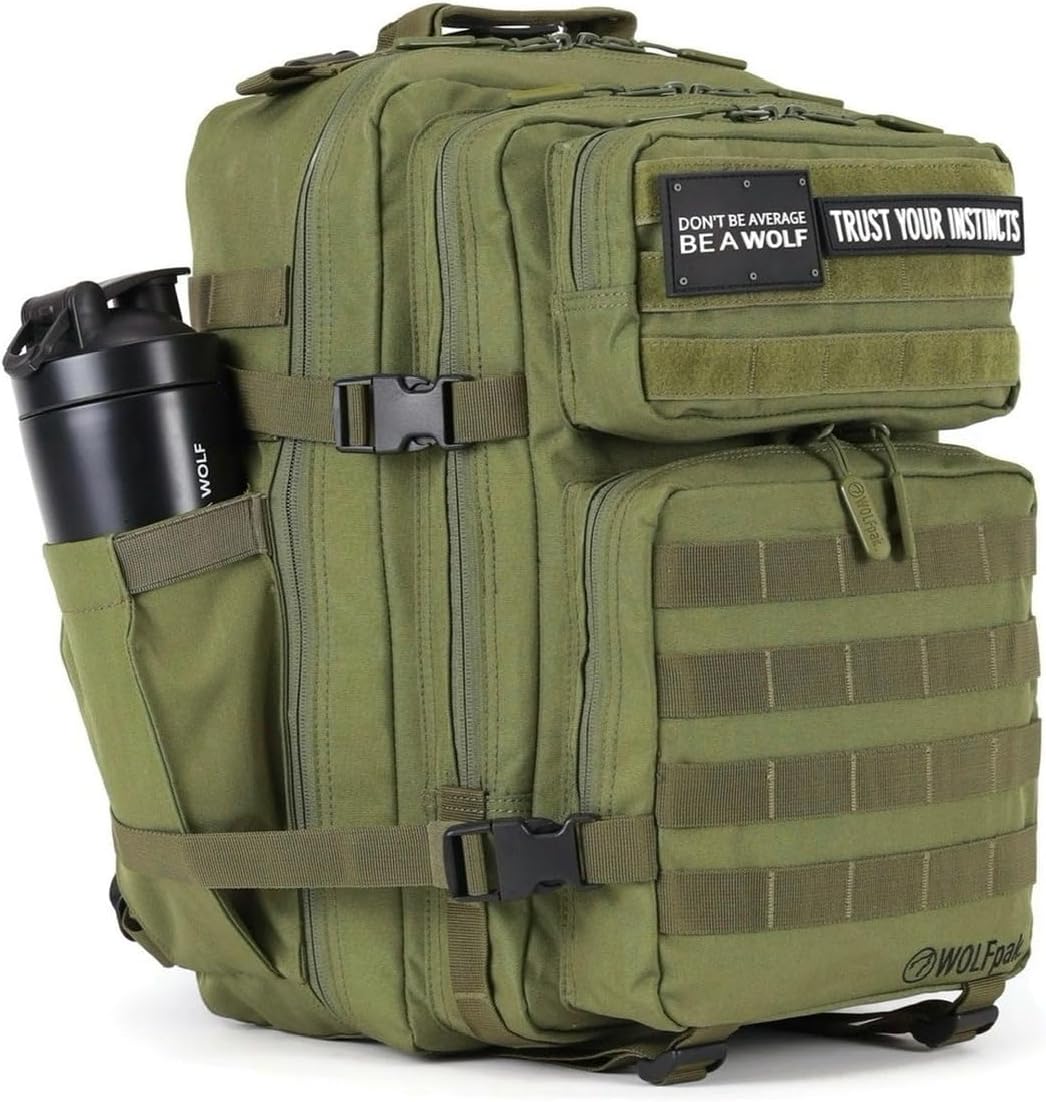 35L Athletic Gym Backpack - Durable 1000D Waterproof Oxford Material with MOLLE Webbing, Laptop Pocket - Colors A