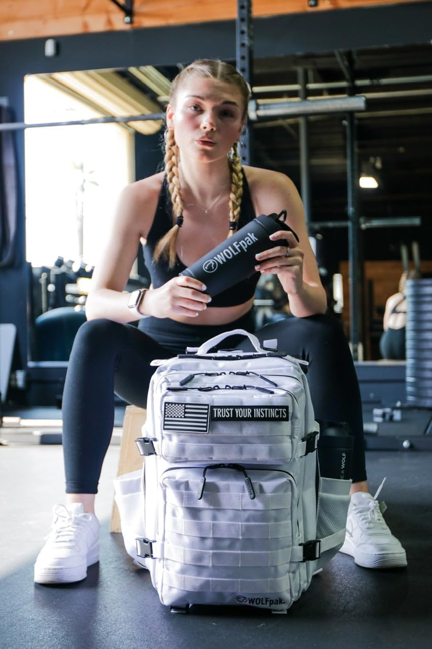 35L Athletic Gym Backpack - Durable 1000D Waterproof Oxford Material with MOLLE Webbing, Laptop Pocket - Colors A