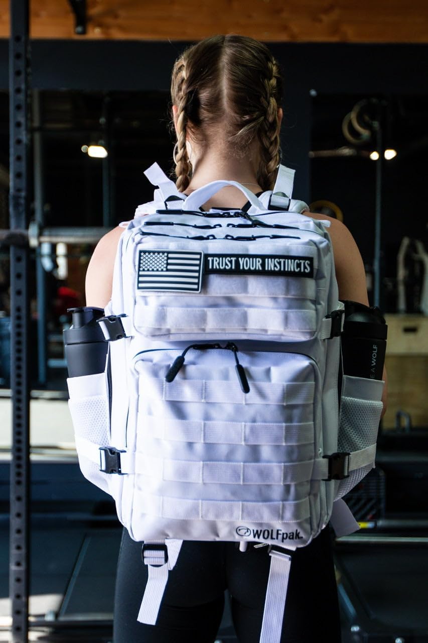 35L Athletic Gym Backpack - Durable 1000D Waterproof Oxford Material with MOLLE Webbing, Laptop Pocket - Colors A