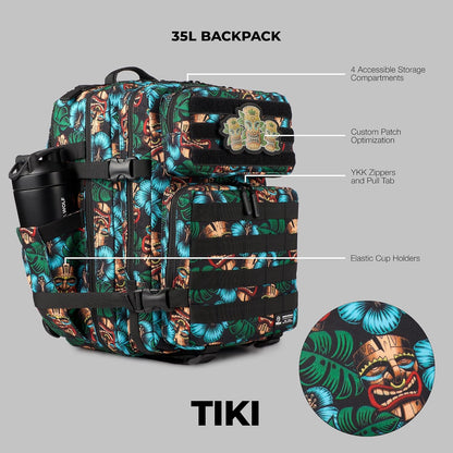 35L Athletic Gym Backpack - Durable 1000D Waterproof Oxford Material with MOLLE Webbing, Laptop Pocket - Colors A