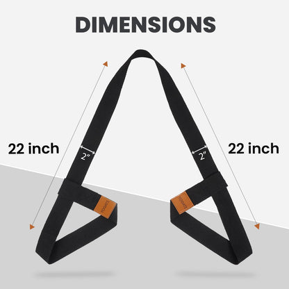 ® Yoga Mat Straps for Carrying | Adjustable Cotton Yoga Strap for Carrying Mats | Fits Standard and Thick Yoga or Pilates Matt | Practical & Perfect Yoga Mat Carrying Strap Design that Lasts