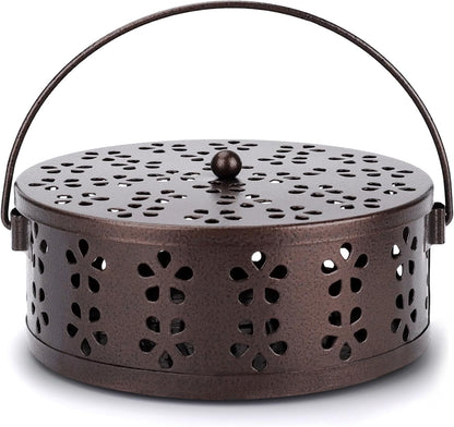 Mosquito Incense Coil Holder Indoor Outdoor Citronella Incense Coil Holder for Home Patio Camping (Black)